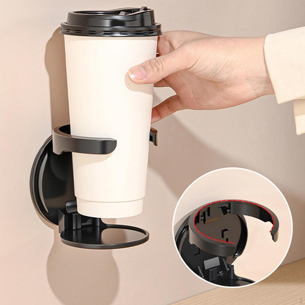 Wall Mounted Cup Holder Coffee Mup Rack Stable Versatile Easy Installation Foldable Drink for