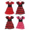 Rochie Fete Frumoasă Costum Dansatoare Flamenco Spaniolă Copii Aprilie Spectacole Sevilla Ținută de Dans