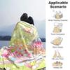 1pc Sanrio Picnic Scene Blanket, Perfect for Home Decor, All Seasons Use, Living Room, Travel, Camping, Car Blankets, Beach, Office Naps, Gift Idea fo
