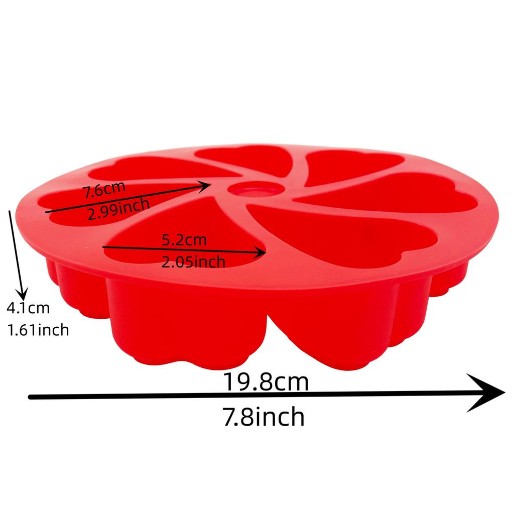 Scone Cake Baking Pan Flower Heart Chocolate Silicone Mold Candy Moulds Dessert Cheesecake Truffle Caramels Jelly Brown