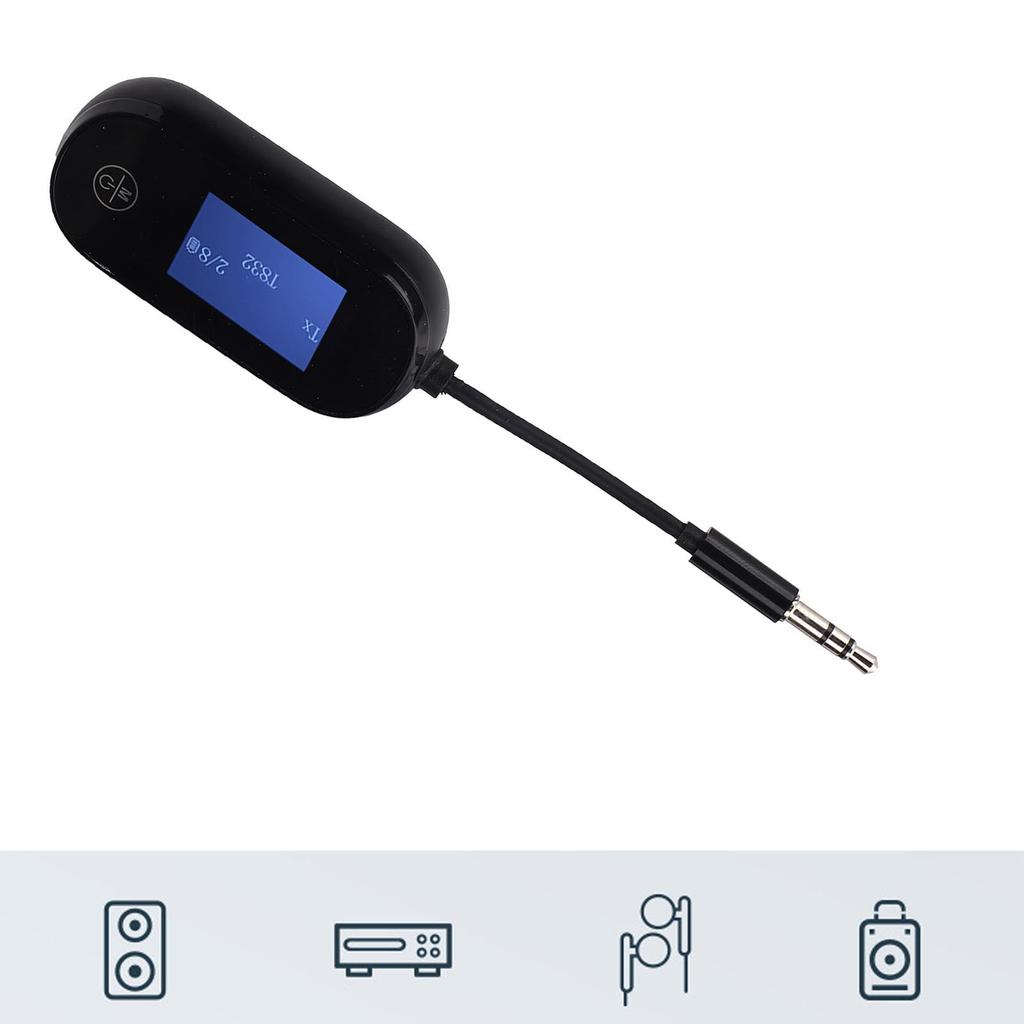 5.3 Émetteur et Récepteur Son HiFi Émetteur Sans Fil avec Adaptateur Avion pour Maison Voyage Salle de Sport