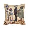 Gorillaz Pillowcase Printed Fabric Cushion Cover Decorative  Pillow Case Cover Bed Zippered 45X45cm