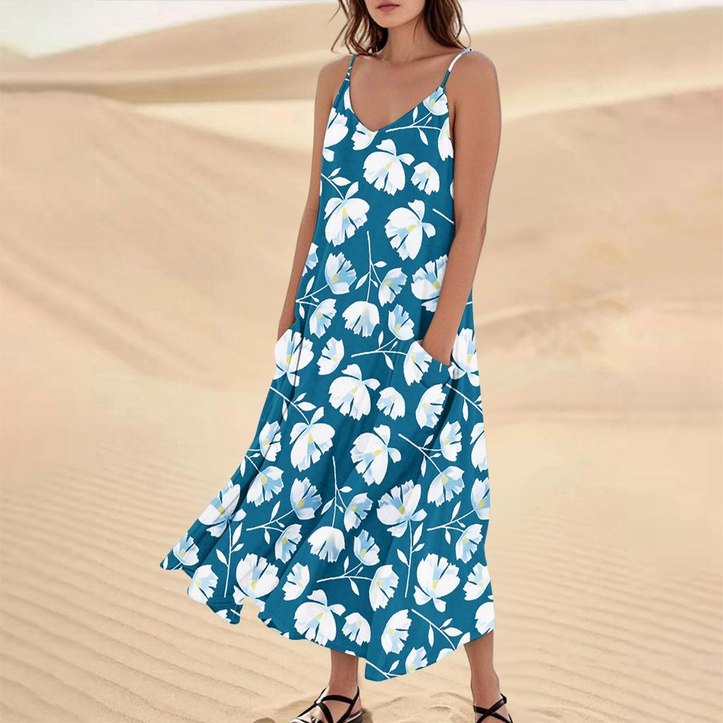Women's Summer Dress Casual Loose Long Beach Vacation Dresses