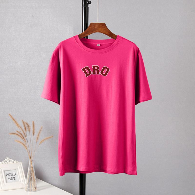 Shellsuning T-shirt stampate con lettera per donna T-shirt basic oversize a maniche corte estive Casual O-collo in cotone Abbigliamento Femlae Top gotici coreani