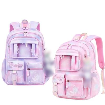 Mochila Infantil para Meninas - Ensino Fundamental e Ensino Primário, Mochila Fofa Kawaii, Mochila Infantil Rosa Roxa Mochila Escolar Infantil