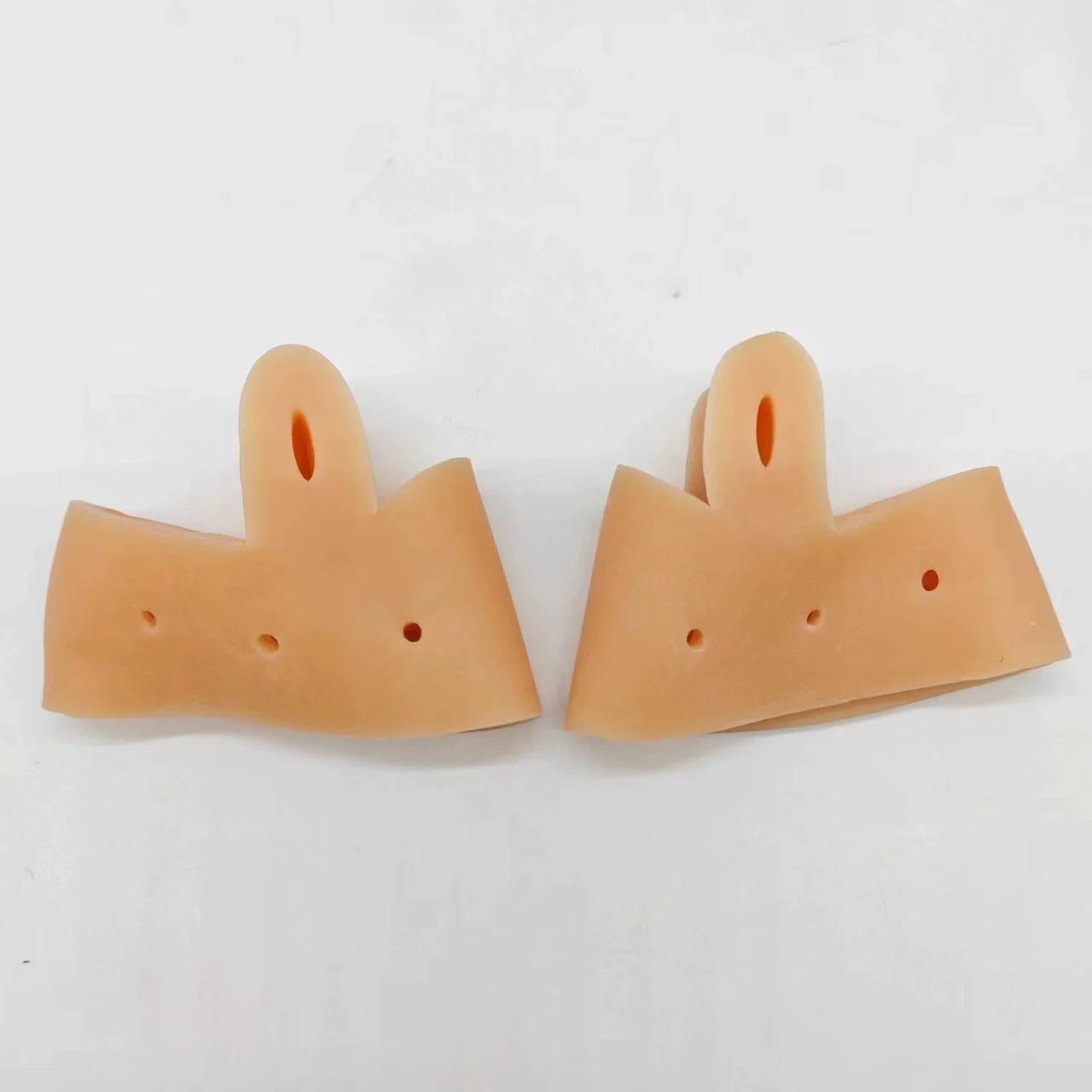 SEBS Breathable Non-slip Split-toe Forefoot Pad with Three Holes for Thumb Support