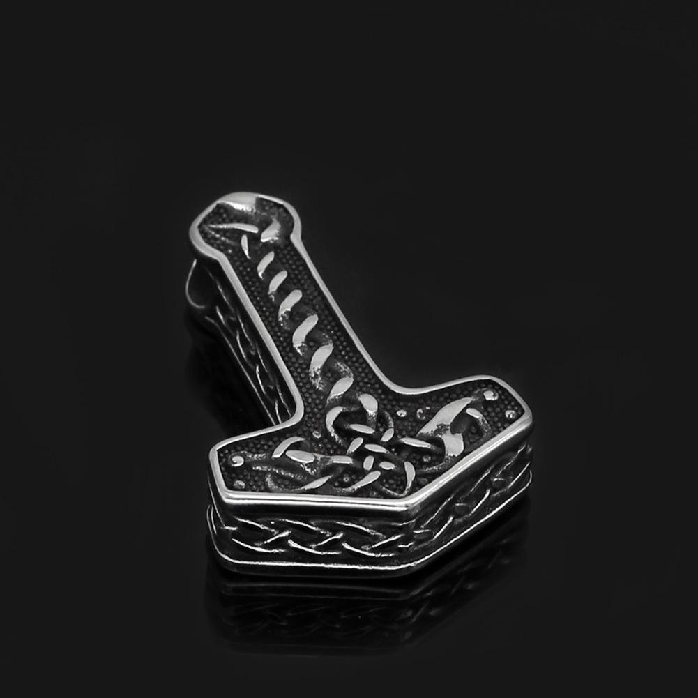 

Персонализированная цепочка для свитера из нержавеющей стали в стиле ретро Молот Тора + аксессуары для ожерелья Pure Pendant серебряный