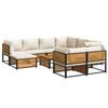 10 piece garden sofa set with cushions solid acacia wood