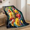 Tropical Fruits Splash Design print blanket soft and cozy perfect for the living room bed sofa or a nap,gift