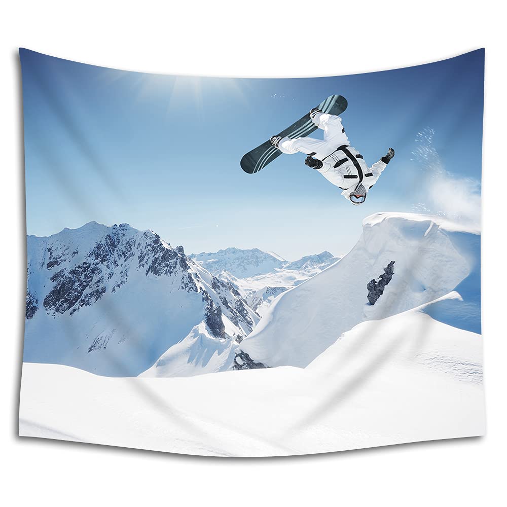 Snow Mountain Scenery Tapestry Extreme Sport Tapestry Skiing Travel Tapestry Home Living Room Dorm Bedroom Decoration Tapestries