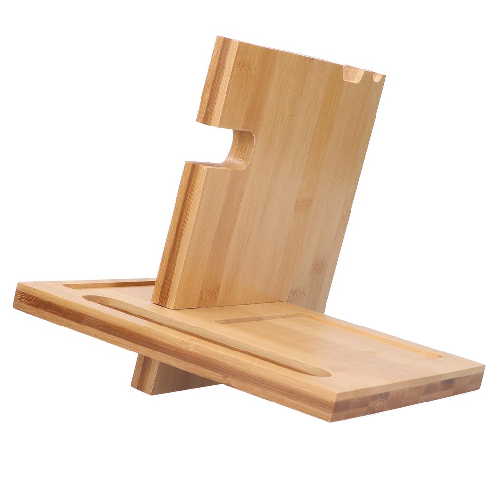 Wood Mobile Phone Holder MultiFunctional Wallet Storage Box for Home Office Living Room