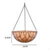 Coconut Coir Hanging Planters Flower Pots 2 Layers Black Chain Sturdy Decorative Hanger for
