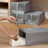 Shoe Storage Box No Installation Large Flip Style Storage Shoe Cabinet Dust-Proof Foldable Fabric Shoe Box YLE367