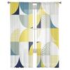 Medieval Multicolored Geometry Tulle Curtains For Living Room Bedroom Voile Sheer Window Drapes Home Decor