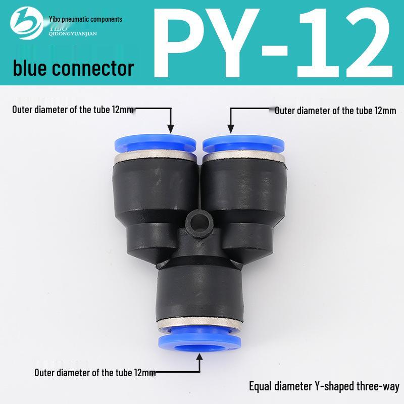 Wirtschaftlicher blauer pneumatischer Schnellkuppler: Gerade, T-Stück, Vierweg, Fünfweg, Reduzierstück für PU/PE/PY/PZA/PK/PV
