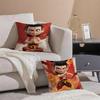 Popular Chinese Mytho Animation NNezha Cushion Cover Throw Pillow Cover Hidden Button Durable Polyester Chair Cushion