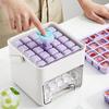 Large Capacity Ice Cube Maker with Storage Bin Shovel 50 Cube Ice Container BPA-Free Easy-Press Ice Cube Tray for Home Camping Party