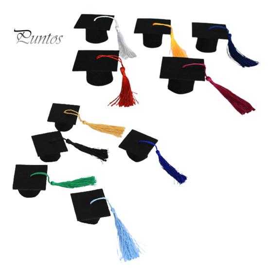 

10 шт. крышки для бутылок вина выпускные чехлы в форме шляпы с кисточками бутылки шампанского рукав украшения для вечеринки 10 pcs