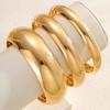 3 Stuks Vintage Dikke Brede Armbanden Set voor Vrouwen Punk Eenvoudig Gouden Kleur Geometrische Manchet Armbanden Trendy Feest Hip Hop Sieraden Nieuw