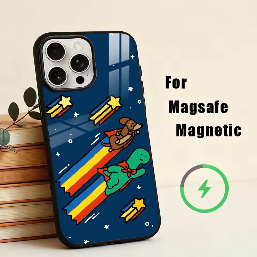 Cute J-Jog-uman-s Dinosaurs Phone Case For iPhone17,16,15,14,13,12,11 Plus,Pro Magnetic with Magsafe Wireless Charging
