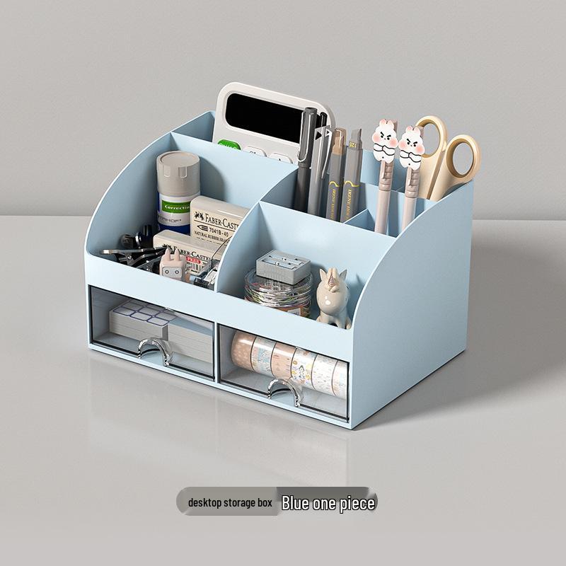 Transparent Desktop Organizer with Small Drawers - Ideal for Office, Study, and Stationery Storage