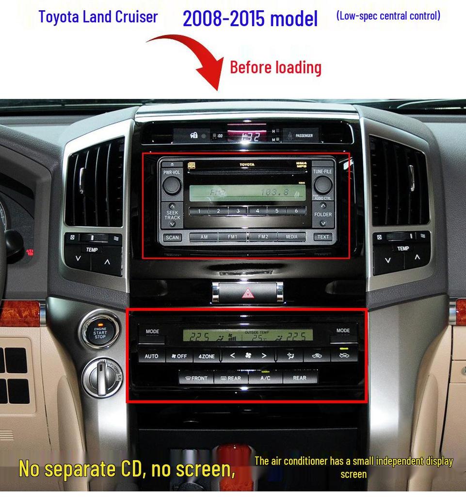 12.1-inch HD Android Car Console Navigator GPS for 08-15 Old Cool Road Cruiser Models