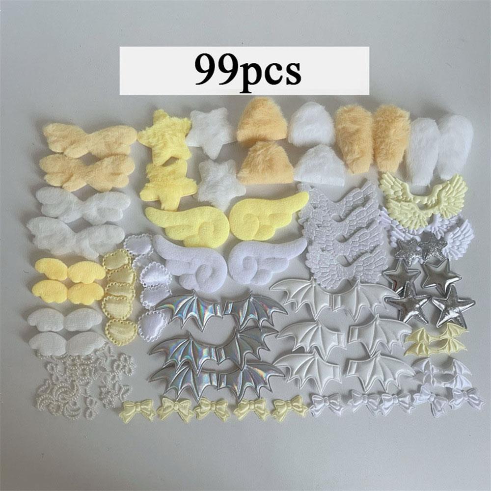 Cartoon Wing Bow Star Card Cover Decoration Sweet DIY Handmade Hairpins Accessories Gift Plush DIY Auxiliary Material Set