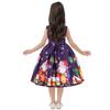 Children's Christmas Dress Cartoon Print Bow Dress Christmas Performance Sparkling Kids Birthday Dress Elegant Soft Party Dress Ball Gown for Girls