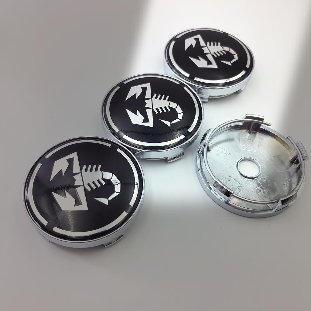 4ps 56mm/60mm 5.6cm/6cm Abarth logo car emblem Wheel Center Hub Cap auto Rim refit dust-proof badge covers styling accessories