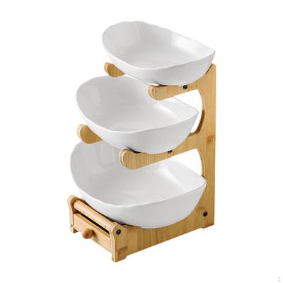 3 Tier Serving Tray Set Server Tiered Stand Display Dishes for Appetizer