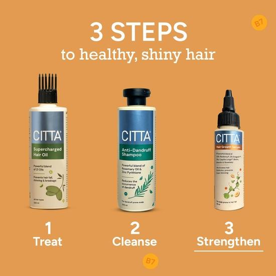 CITTA Hair Growth Serum | Boosts Hair Growth, Activates Follicles & Prevents Thinning | Biotin, Rosemary & Fenugreek Oil | 50ml