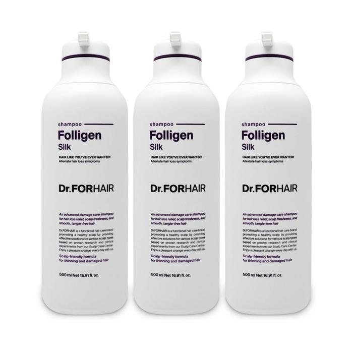 DR.FORHAIR Folligen Silk Shampoo for Damaged Hair 500ml x 3 Ss (15779842)