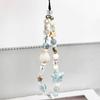 Summer Blue Star Pearl Ocean Phone Wrist Strap Bracelet Beaded Lanyard for All Phone Case Anti Loss Women Girls Trendy Pendant