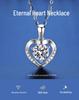 S925 Sterling Silver Heart Necklace with Moissanite Pendant - Perfect for Qixi or Valentine's Day