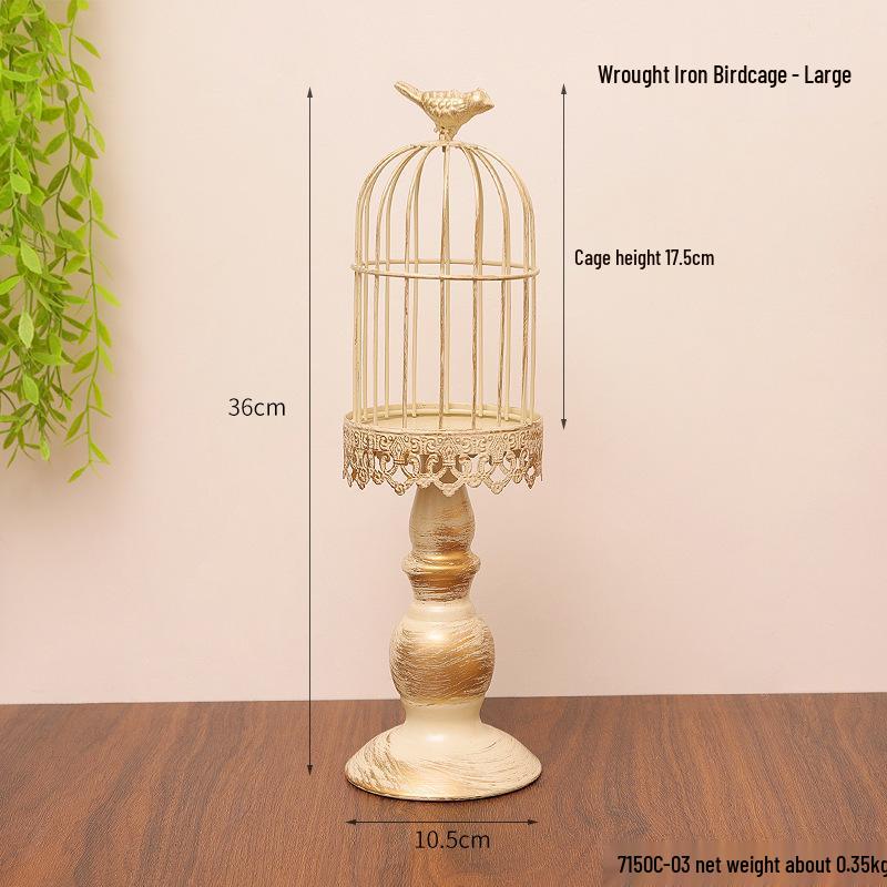 Vintage French Candelabra Ornament – Romantic European Candle Holder for Table Decor and Photo Props