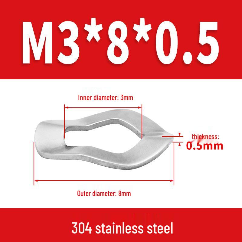Edelstahl 304 Vierwellen-Federscheibe M3-M20