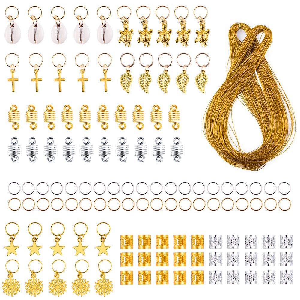 

Dreadlocks Snowflake Leaf Shape Hair Rings Clip Hair Bands Rope Braids Accessories