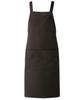 Seven Uniform CT2354 Chest Apron, H-Shaped, Anti-Static, for Restaurants, Brown, Size M