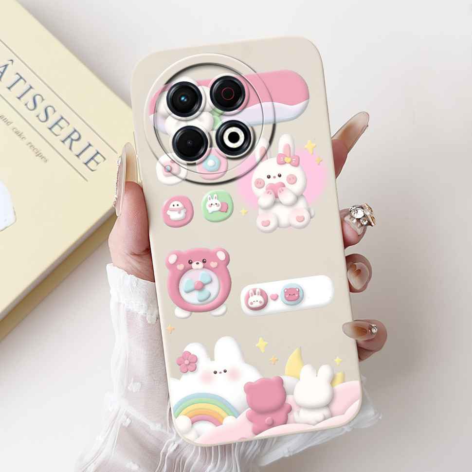 For Tecno Spark 30 Pro 4G 6.78" Case Cartoon Bunny Fashion Girl Soft Silicone Cover For Tecno Spark 30Pro KL7 Protective Cases