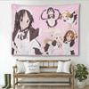 KOn Maid Outfit Anime Tapestry Pink Polka Dot Wall Hanging Yui Mio Ritsu Tsumugi Mugi Decor for Bedroom  Dorm