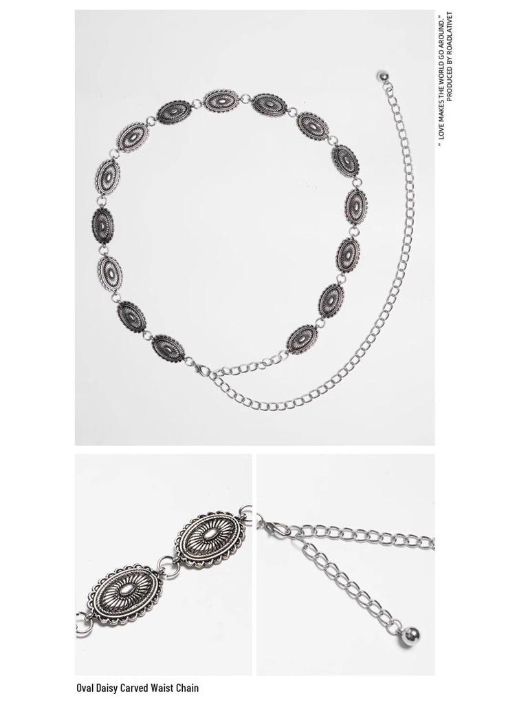 Great Northwest Women's Waist Chain - Summer Dress Accessory, Xinjiang & Sichuan Style Travel Outfit Adornment