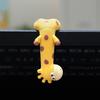1/4Pcs Cartoon Giraffe Figurine Computer Monitor Decoration Lying Pig Duck Statue Animal Sculpture Home Office Car Dashboard Ornament