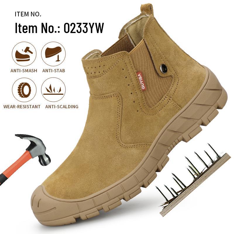 Men's Work Safety Shoes, Anti-smash, Puncture & Heat Resistant, Fireproof Welders' Footwear