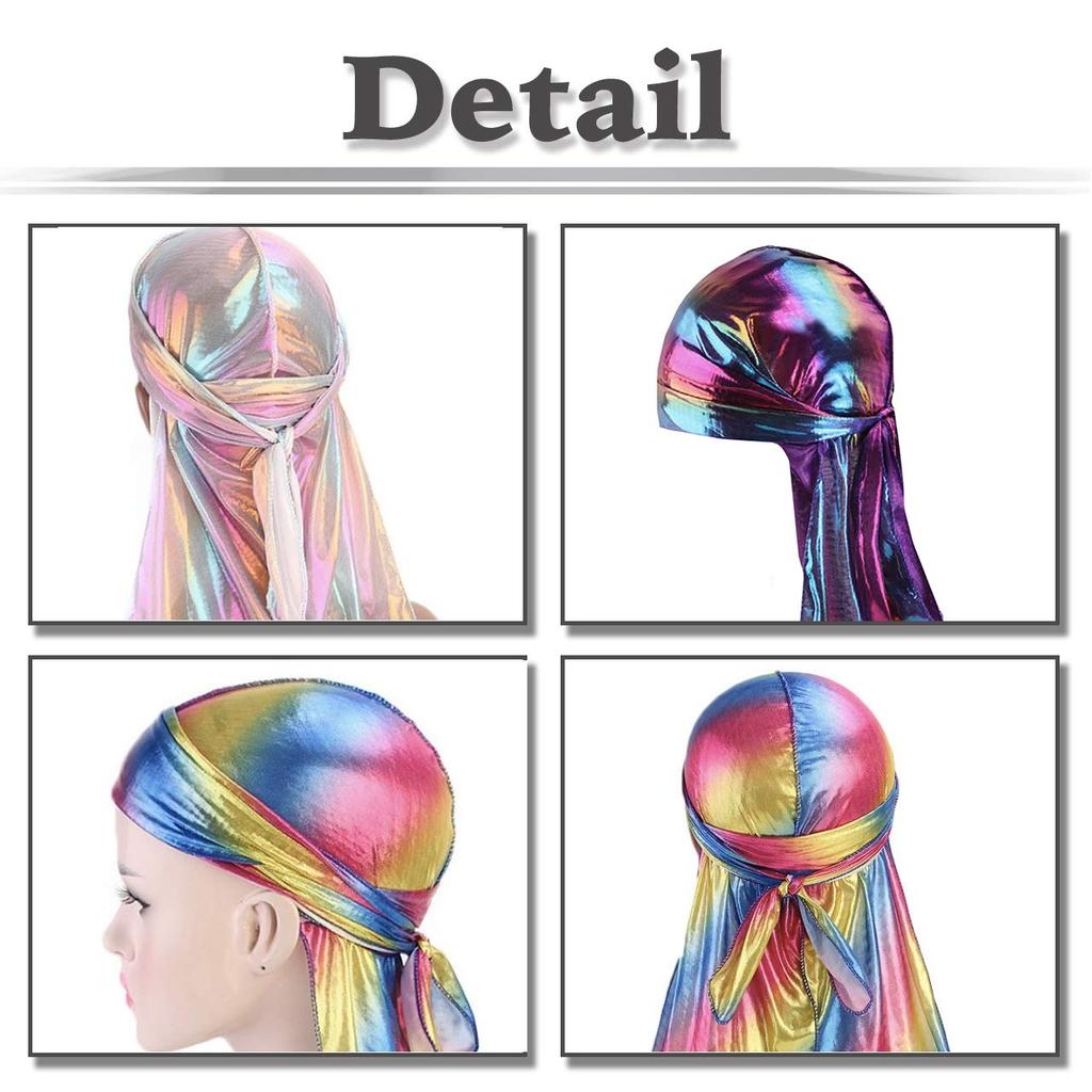 WHITE FANG Turban Cap Bandana Hat Headband Party Event Dance Cosplay CA430 (04 Multi)