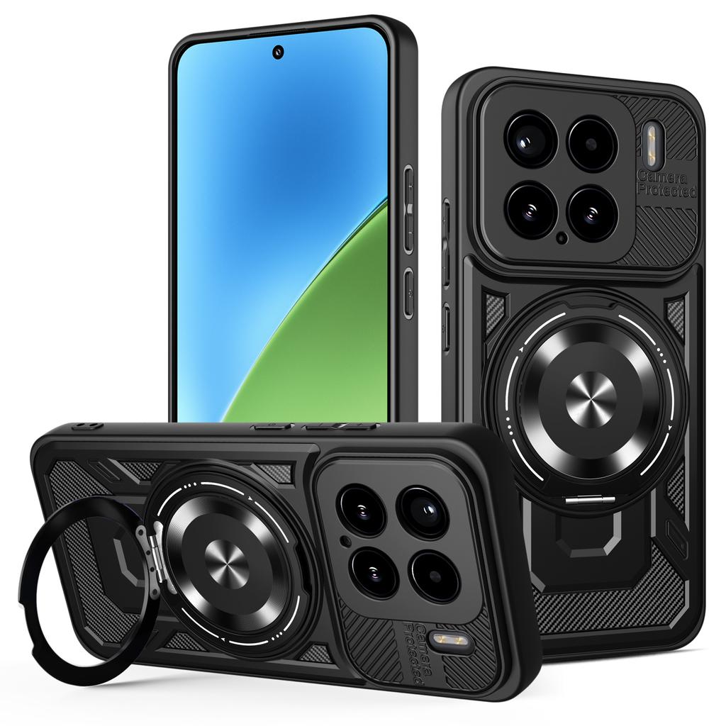 For Xiaomi 15 Magnetic Case Rotating Kickstand TPU+PC Phone Cover