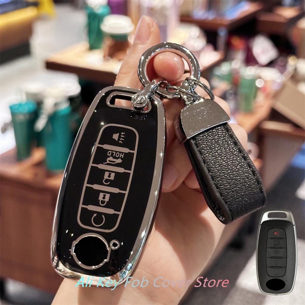 Schlüsselanhängerhülle mit Schlüsselband für 2023 Rogue für Nissan Pathfinder 2024 5 Tasten
