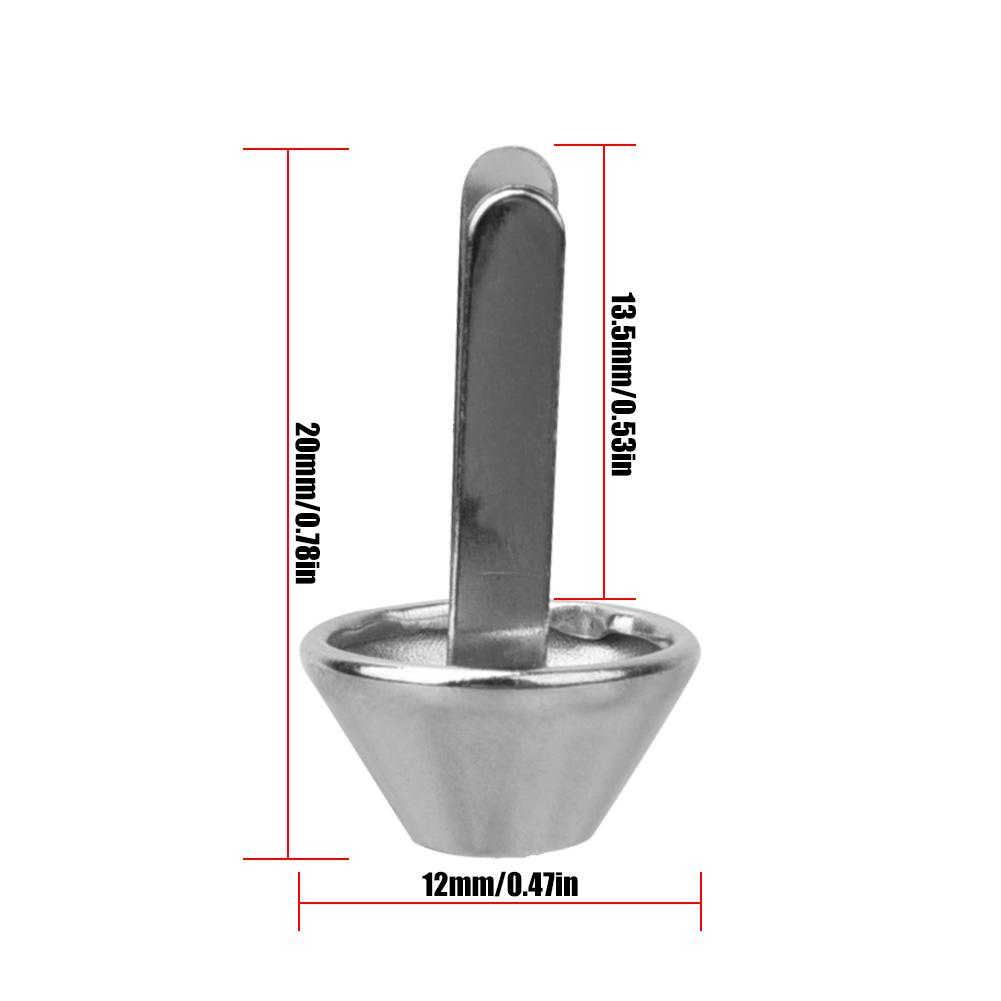 100Pcs Flat Feet Stud Iron Silver Iron Mushroom Type DIY Handbag Leather Craft Accessories