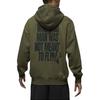 Jordan Brooklyn Fleece Hooded Comfortable Pullover Long Sleeve Sweatshirt Men Sweatshirt Olive-Green Coal-Black HV5046222