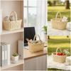 Mini Basket with Handle Compact Woven Plastic Sturdy for Home Decor