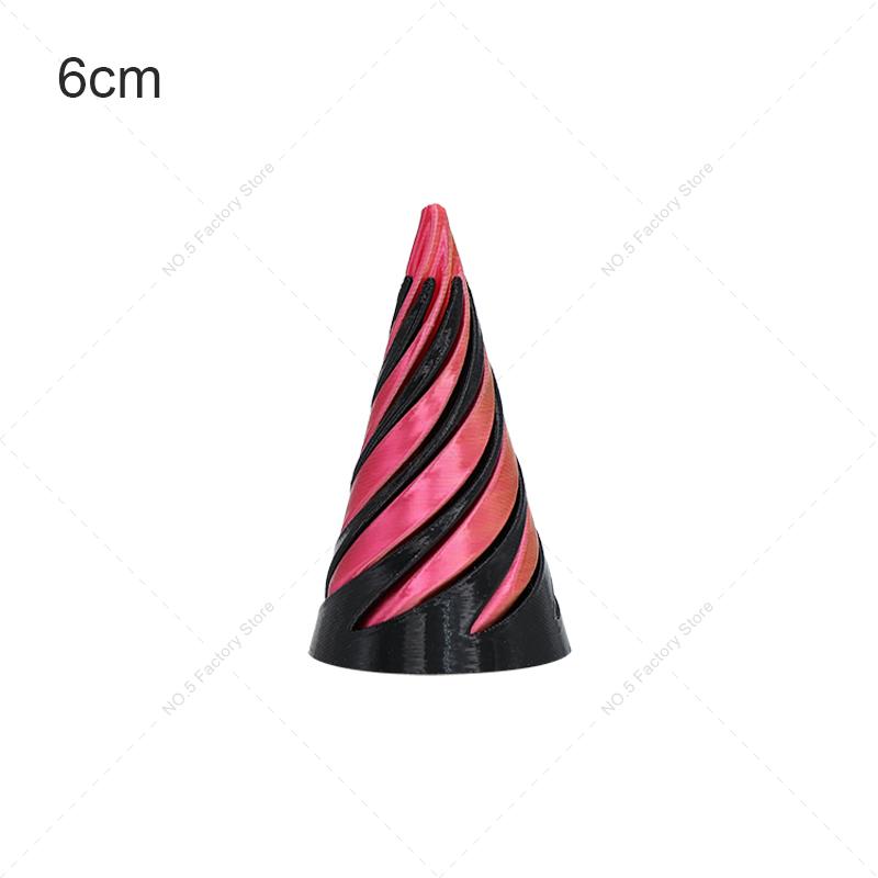 Giocattolo Fidget Cone Spirale Stampato in 3D Piramide Impossibile Attraversabile Scultura Antistress Giocattoli per Adulti Sollievo dallo Stress per Bambini Giocattolo da Tavolo